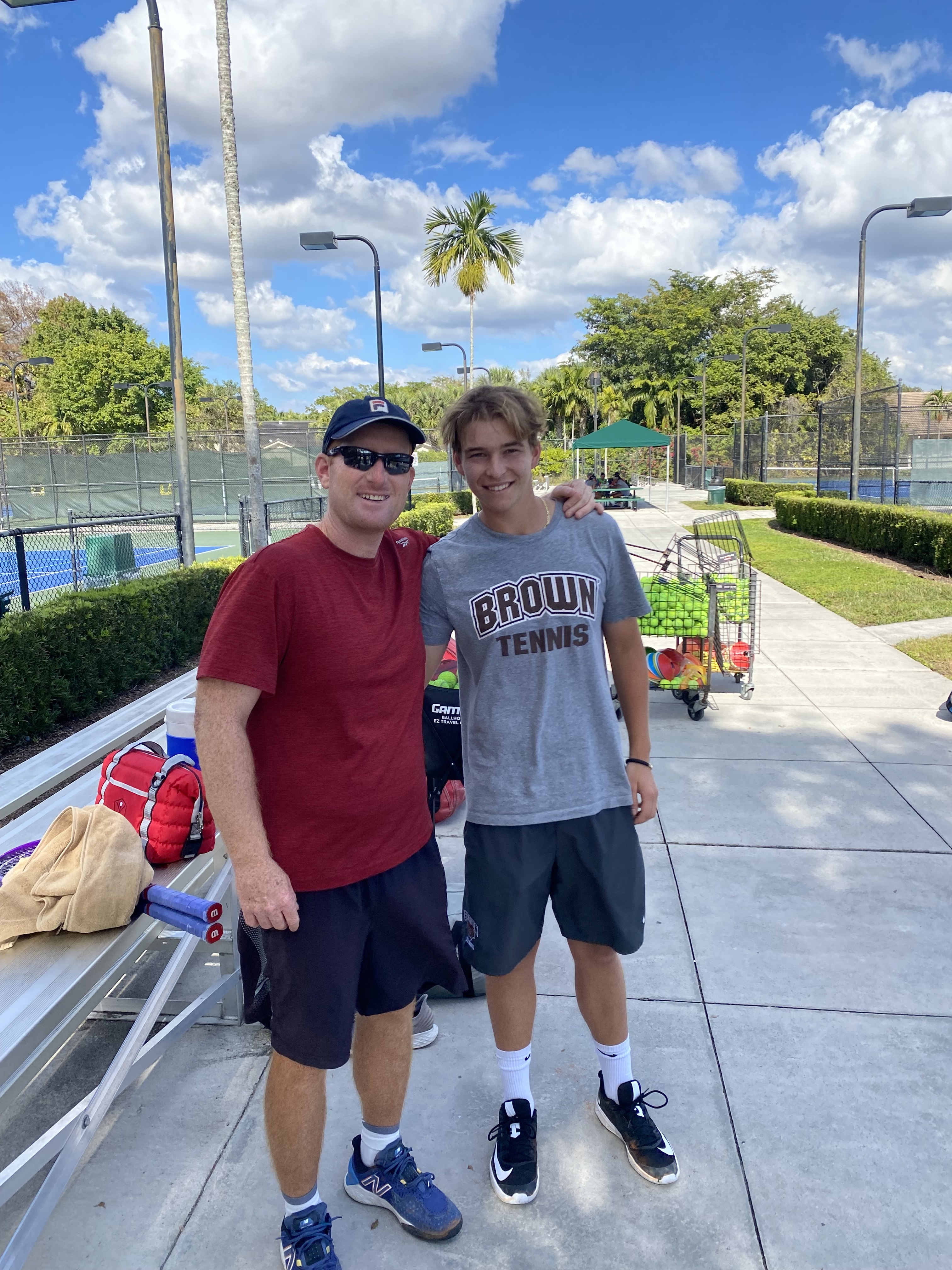 Todd with tennis student from Brown University